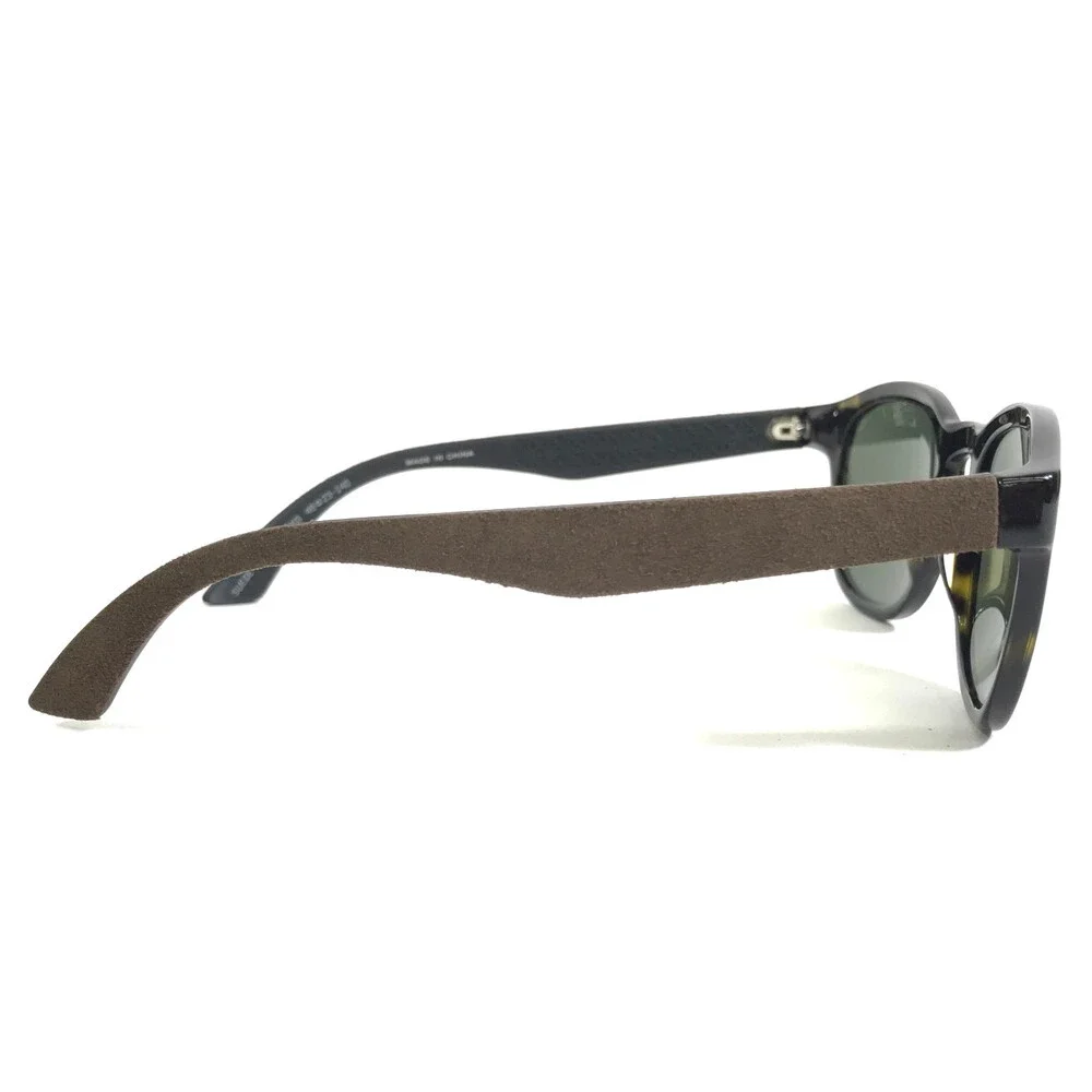 Puma Sunglasses SUEDE PU0042S 003 Black Tortoise Square Frames with Green Lenses